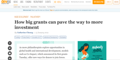 How Big Grants Can Pave the Way to More Investment
