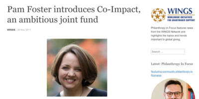 Pam Foster Introduces Co-Impact, an Ambitious Joint Fund