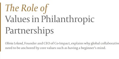 The Role of Values in Philanthropic Partnerships