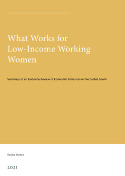 What Works for Low-Income Working Women