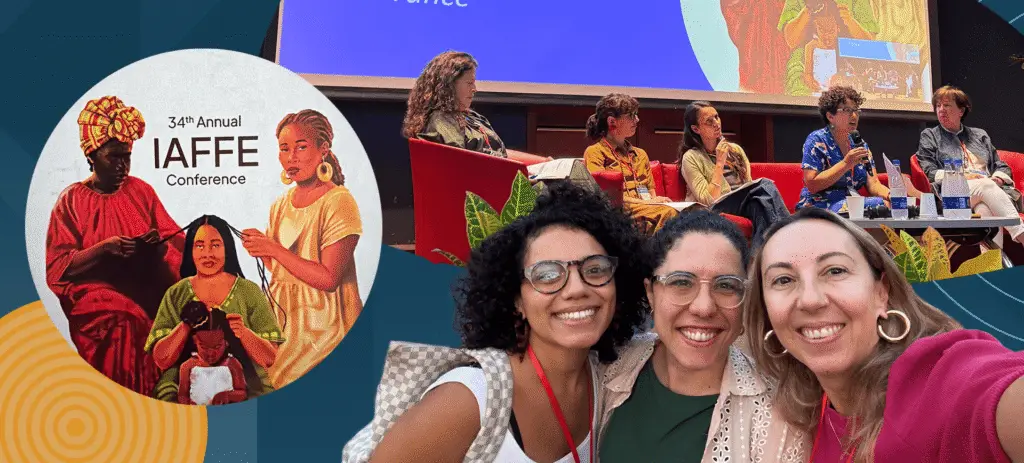 Banner featuring pictures from the 34th IAFFE Conference in Cali, Colombia.